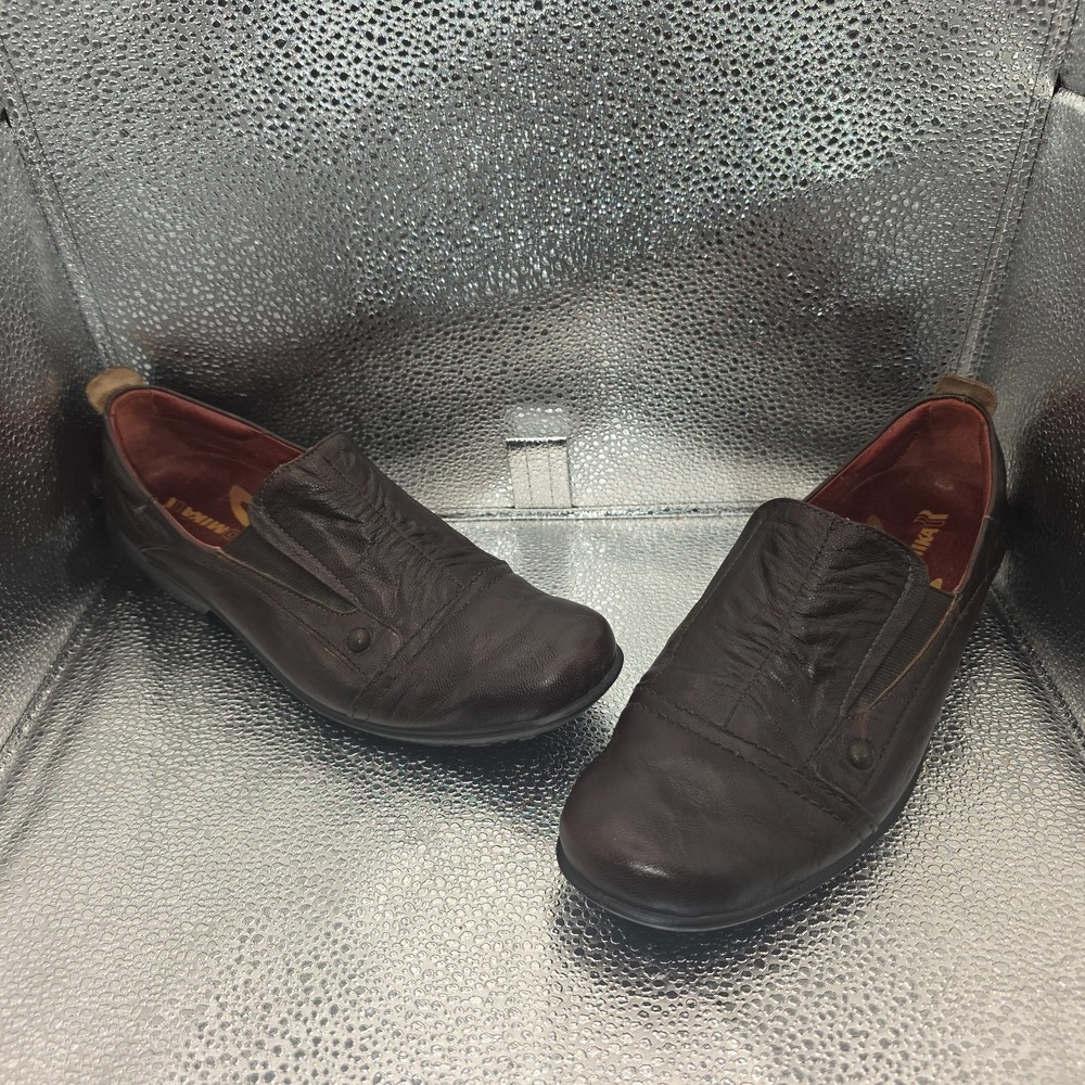 Romika Slip On Loafers 39 US 8.5 Women Cassie Leather Comfort‎ Shoes Brown
